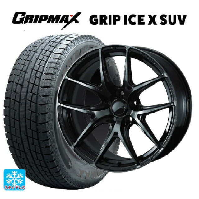 225/55R18 102H XL グリップマックス グリップアイスX SUV ブラックレター ウェッズ ウェッズスポーツ SA 01R WBC 18-8.5J 国産車用 スタッドレスタイヤホイール4本セット