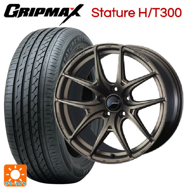 スバル フォレスター(SL系)用 225/55R18 98V グリップマックス スタチャーHT300 ブラックレター ウェッズ ウェッズスポーツ SA 01R EJ-BRONZE2 新品サマータイヤホイール 4本セット