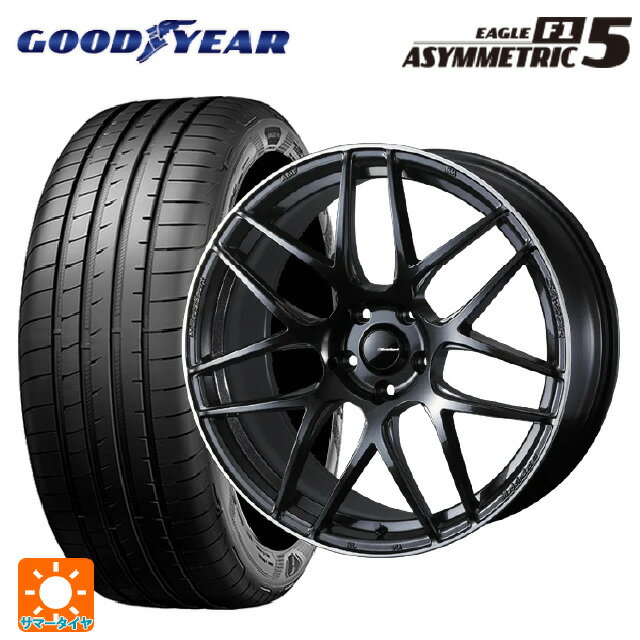 【6/22 20時〜 全品P5倍＆クーポン】225/40R19 93Y XL グッドイヤー イーグル F1 アシメトリック5 ウェッズ ウェッズスポーツ SA27R METAL BLACK/F 19-8.5J 国産車用 サマータイヤホイール4本セット