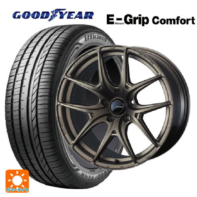 225/60R18 100V グッドイヤー エフィシェントグリップ コンフォート ウェッズ ウェッズスポーツ SA 01R EJ-BRONZE2 18-7.5J 国産車用 サマータイヤホイール4本セット