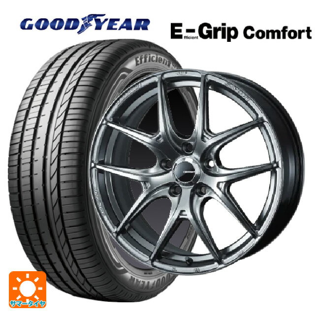 【6/22 20時〜 全品P5倍＆クーポン】205/45R17 88W XL グッドイヤー エフィシェントグリップ コンフォート # ウェッズ ウェッズスポーツ SA 01R PSB 17-7J 国産車用 サマータイヤホイール4本セット