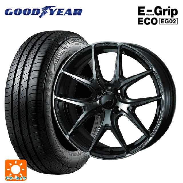 【6/15〜16限定 全品P5倍＆クーポン】165/50R15 73V グッドイヤー エフィシェントグリップ エコ EG02 ウェッズ ウェッズスポーツ SA 01R WBC 15-5J 国産車用 サマータイヤホイール4本セット