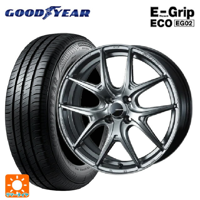 【6/22 20時〜 全品P5倍＆クーポン】175/55R15 77V グッドイヤー エフィシェントグリップ エコ EG02 # ウェッズ ウェッズスポーツ SA 01R PSB 15-6J 国産車用 サマータイヤホイール4本セット