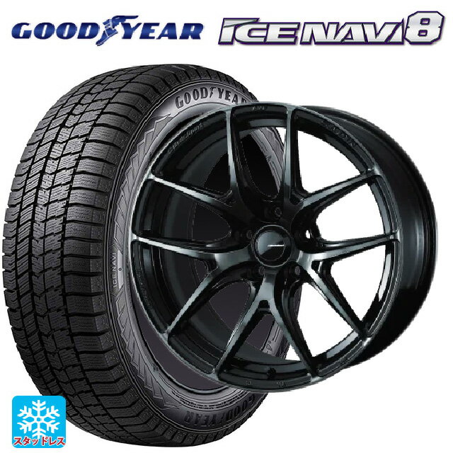 225/55R17 97Q グッドイヤー アイスナビ8 # ウェッズ ウェッズスポーツ SA 01R WBC 17-7J 国産車用 スタッドレスタイヤホイール4本セット