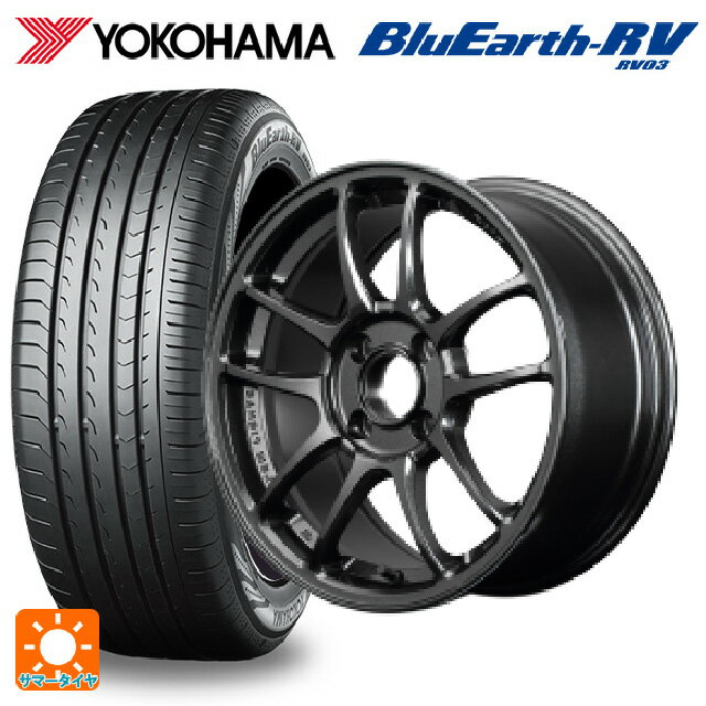 【6/22 20時〜 全品P5倍＆クーポン】185/60R15 84H ヨコハマ ブルーアース RV03 # レイズ グラムライツ 57IR 6XZ 15-7J 国産車用 サマータイヤホイール4本セット
