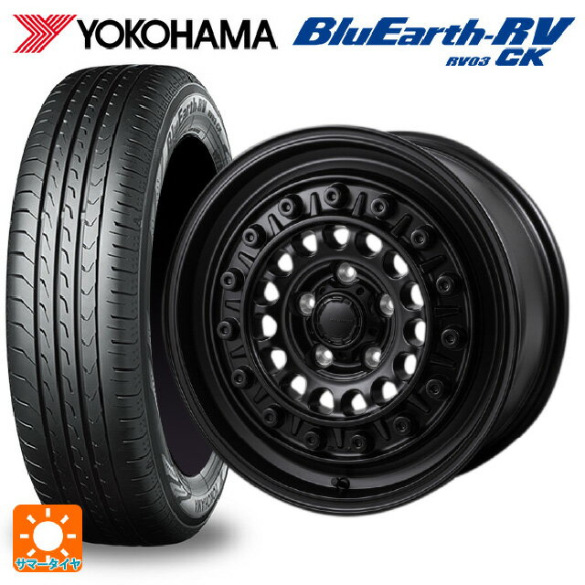 【6/22 20時〜 全品P5倍＆クーポン】175/55R15 77V ヨコハマ ブルーアース RV03CK # ジャパン三陽 ハイブロック ターマー サテンブラック 15-5.5J 国産車用 サマータイヤホイール4本セット