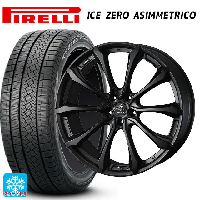225/40R19 93H XL ピレリ アイスゼロ アシンメトリコ 正規品 ウェッズ クレンツェ ヴェルサム 030 エボ マットブラック 19-8J 国産車用 スタッドレスタイヤホイール4本セット
