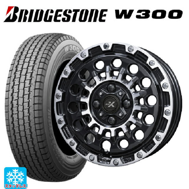 【当選確率1/2 最大100％ポイントバック 3/31迄】2024年製 145/80R12 80/78N ブリヂストン W300 正規品 共豊 PPX GX14 マットブラッククリア×ポリッシュ 12-3.5J 国産車用 スタッドレスタイヤホイール4本セット