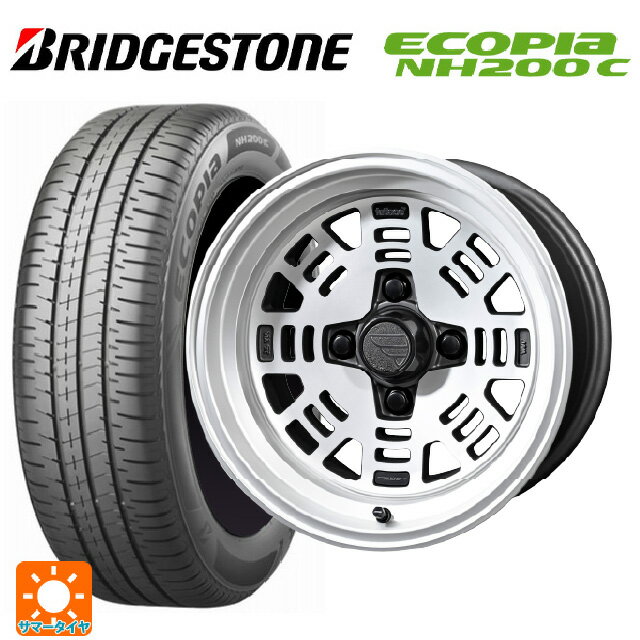 【6/15〜16限定 全品P5倍＆クーポン】165/65R14 79S ブリヂストン エコピア NH200C 正規品 共豊 ファットレース FZ01 NICKEL 14-6J 国産車用 サマータイヤホイール4本セット