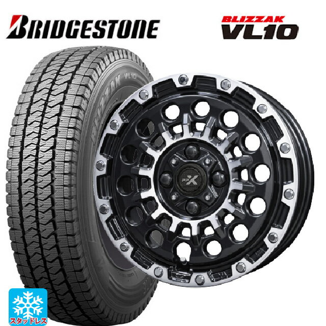 【5/27 1:59迄 最大3万円OFFクーポン】2024年製 145/80R12 80/78N ブリヂストン ブリザック VL10 正規品 共豊 PPX GX14 マットブラッククリア×ポリッシュ 12-3.5J 国産車用 スタッドレスタイヤホイール4本セット