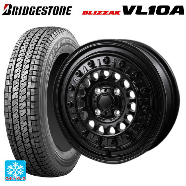 2025年製 155/80R14 88/86N ブリヂストン ブリザック VL10A 正規品 # ジャパン三陽 ハイブロック ターマー サテンブラック 14-5J 国産車用 スタッドレスタイヤホイール4本セット