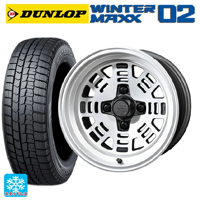 【6/22 20時〜 全品P5倍＆クーポン】165/65R14 79Q ダンロップ ウィンターマックス 02(WM02) 共豊 ファットレース FZ01 NICKEL 14-6J 国産車用 スタッドレスタイヤホイール4本セット