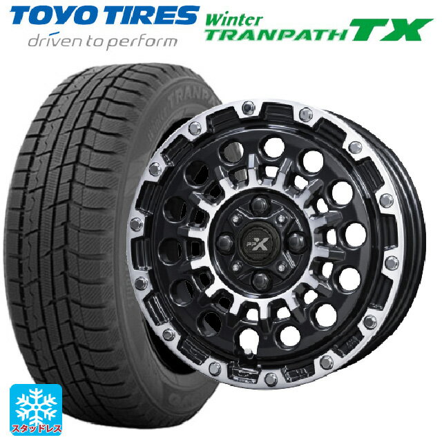 【6/15〜16限定 全品P5倍＆クーポン】165/55R15 75Q トーヨー ウインタートランパス TX 共豊 PPX GX14 マットブラッククリア×ポリッシュ 15-4.5J 国産車用 スタッドレスタイヤホイール4本セット