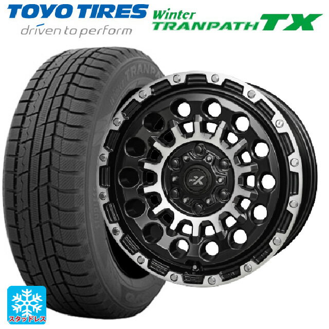 215/70R16 100Q トーヨー ウインタートランパス TX 共豊 PPX GX14 マットブラッククリア×ポリッシュ 16-7J 国産車用 スタッドレスタイヤホイール4本セット