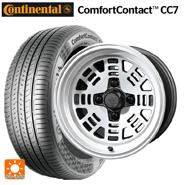 【6/15〜16限定 全品P5倍＆クーポン】165/65R14 79T コンチネンタル コンフォートコンタクト CC7 正規品 共豊 ファットレース FZ01 NICKEL 14-6J 国産車用 サマータイヤホイール4本セット