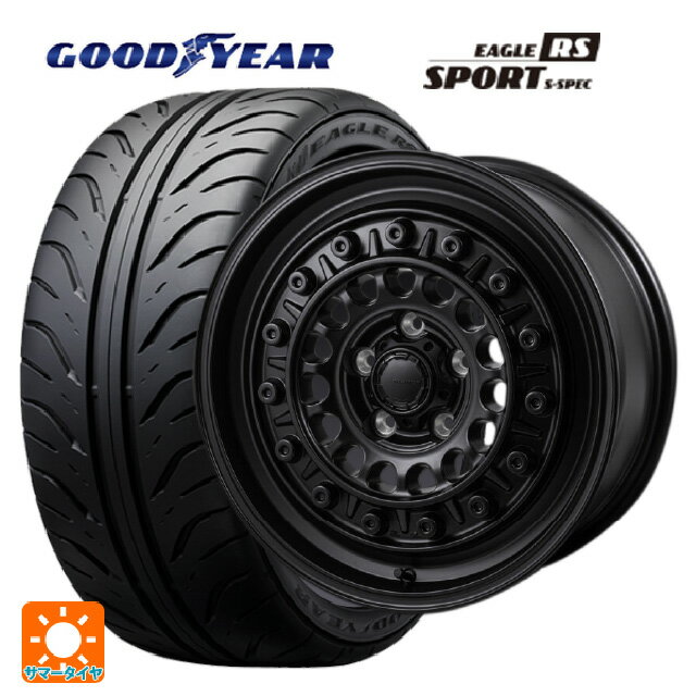 【6/22 20時〜 全品P5倍＆クーポン】195/55R15 84V グッドイヤー イーグル RS スポーツ S-スペック ジャパン三陽 ハイブロック ターマー サテンブラック 15-5.5J 国産車用 サマータイヤホイール4本セット