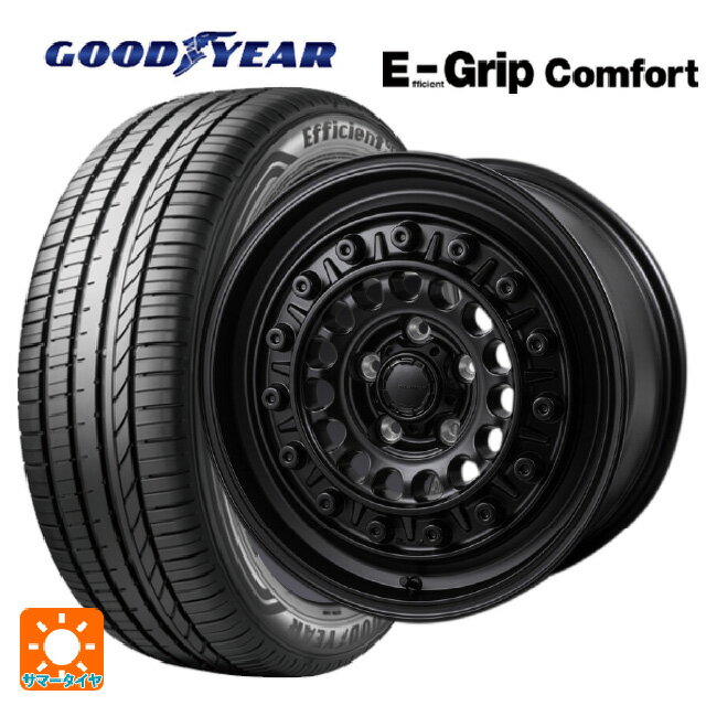 175/65R15 84H グッドイヤー エフィシェントグリップ コンフォート ジャパン三陽 ハイブロック ターマー サテンブラック 15-5.5J 国産車用 サマータイヤホイール4本セット