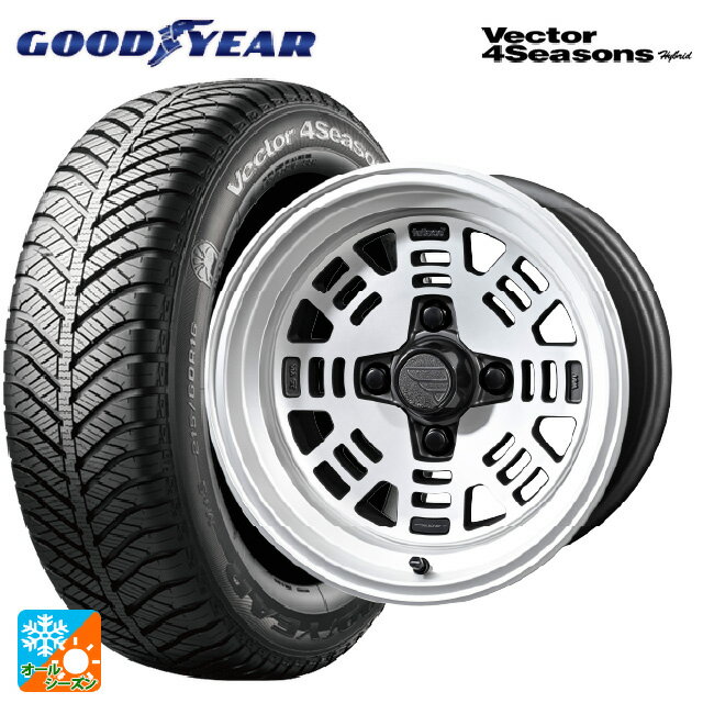 【6/22 20時〜 全品P5倍＆クーポン】165/65R14 79H グッドイヤー ベクターフォーシーズンズ ハイブリッド 共豊 ファットレース FZ01 NICKEL 14-6J 国産車用 オールシーズンタイヤホイール4本セット