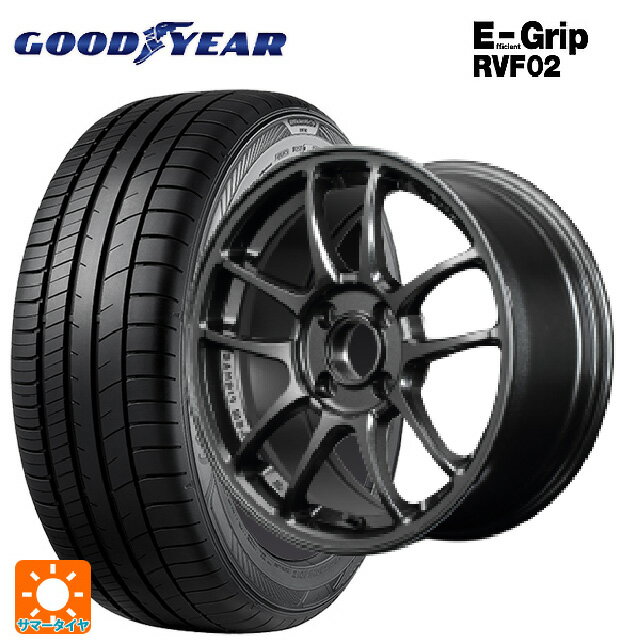 【6/22 20時〜 全品P5倍＆クーポン】185/60R15 84H グッドイヤー エフィシェントグリップ RVF02 レイズ グラムライツ 57IR 6XZ 15-7J 国産車用 サマータイヤホイール4本セット