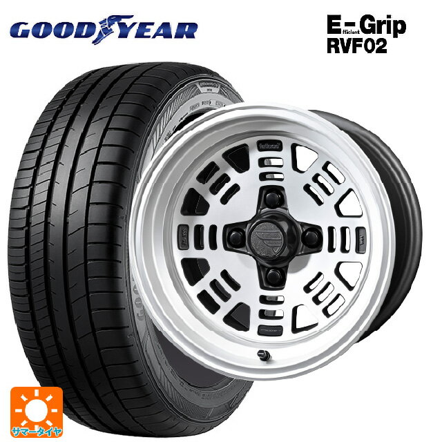 【6/15〜16限定 全品P5倍＆クーポン】165/65R14 79H グッドイヤー エフィシェントグリップ RVF02 共豊 ファットレース FZ01 NICKEL 14-6J 国産車用 サマータイヤホイール4本セット