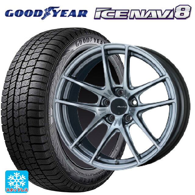 2024年製 225/50R18 95Q グッドイヤー アイスナビ8 # エンケイ レーシング NVR5 SS 18-7.5J 国産車用 スタッドレスタイヤホイール4本セット