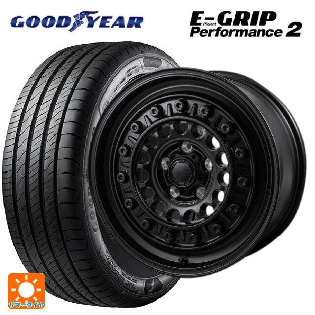 205/55R16 94W グッドイヤー エフィシェントグリップ パフォーマンス2 ジャパン三陽 ハイブロック ターマー サテンブラック 16-7J 国産車用 サマータイヤホイール4本セット