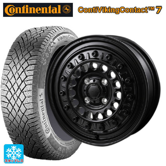 【6/22 20時〜 全品P5倍＆クーポン】175/65R14 86T XL コンチネンタル コンチバイキングコンタクト7 正規品 ジャパン三陽 ハイブロック ターマー サテンブラック 14-5J 国産車用 スタッドレスタイヤホイール4本セット