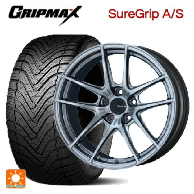 【7/4 20時〜 最大3万円OFFクーポン】235/60R18 107W XL グリップマックス シュアグリップ A/S ブラックレター エンケイ レーシング NVR5 SS 18-8J 国産車用 オールシーズンタイヤホイール4本セット