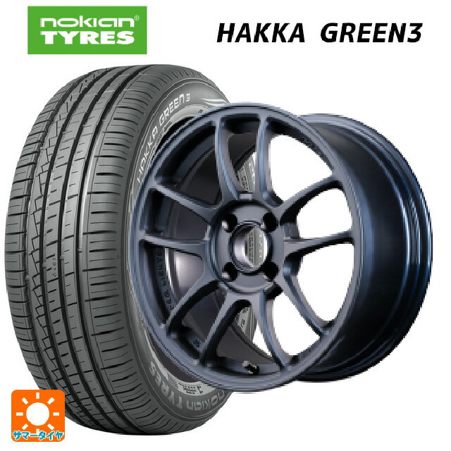 195/55R15 89V XL ノキアン ハッカ グリーン3 レイズ グラムライツ 57IR 2ZZ 15-7J 国産車用 サマータイヤホイール4本セット