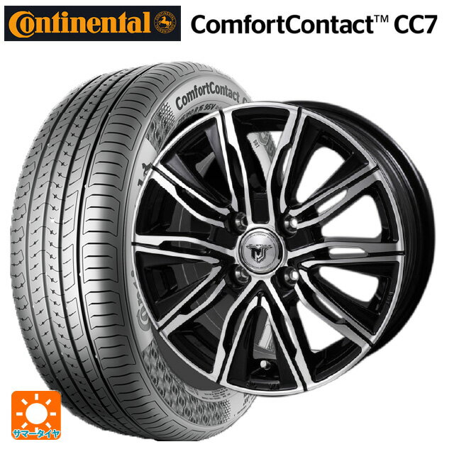 【6/15〜16限定 全品P5倍＆クーポン】165/65R14 79T コンチネンタル コンフォートコンタクト CC7 正規品 ジャパン三陽 ジェイピースタイル エムジェイクロス ブラックメタリックポリッシュ 14-5J 国産車用 サマータイヤホイール4本セット