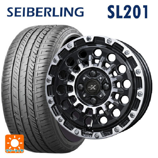 【6/15〜16限定 全品P5倍＆クーポン】165/60R14 75H セイバーリング セイバーリング SL201(ブリヂストン工場生産） 共豊 PPX GX14 マットブラッククリア×ポリッシュ 14-4.5J 国産車用 サマータイヤホイール4本セット
