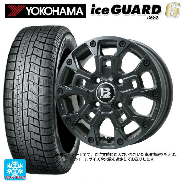【6/11 1:59迄 全品ポイント5倍】215/60R17 96Q ヨコハマ アイスガード6(IG60) ビックウェイ ビーラグナス ビーアールディー マットブラック 17-7J 国産車用 スタッドレスタイヤホイール4本セット