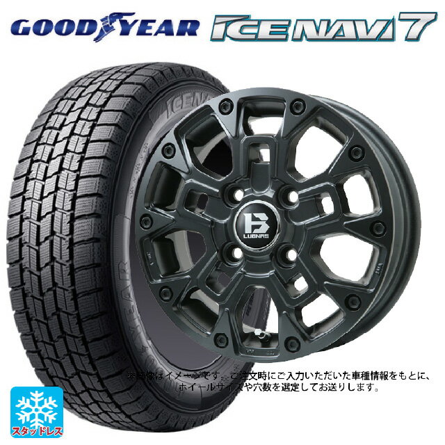 【6/20限定 全品P5倍＆クーポン】215/65R16 98Q グッドイヤー アイスナビ7(数量限定) ビックウェイ ビーラグナス ビーアールディー マットブラック 16-6.5J 国産車用 スタッドレスタイヤホイール4本セット