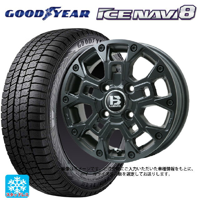 215/65R16 98Q グッドイヤー アイスナビ8 # ビックウェイ ビーラグナス ビーアールディー マットブラック 16-6.5J 国産車用 スタッドレスタイヤホイール4本セット