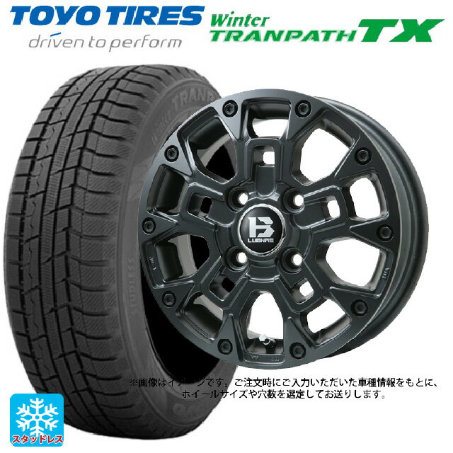 【6/15〜16限定 全品P5倍＆クーポン】215/60R17 96Q トーヨー ウインタートランパス TX ビックウェイ ビーラグナス ビーアールディー マットブラック 17-7J 国産車用 スタッドレスタイヤホイール4本セット