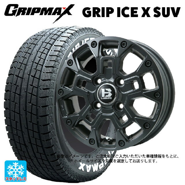 225/70R16 103Q グリップマックス グリップアイスX SUV ホワイトレター #(中古) ビックウェイ ビーラグナス ビーアールディー マットブラック 16-6.5J 国産車用 スタッドレスタイヤホイール4本セット