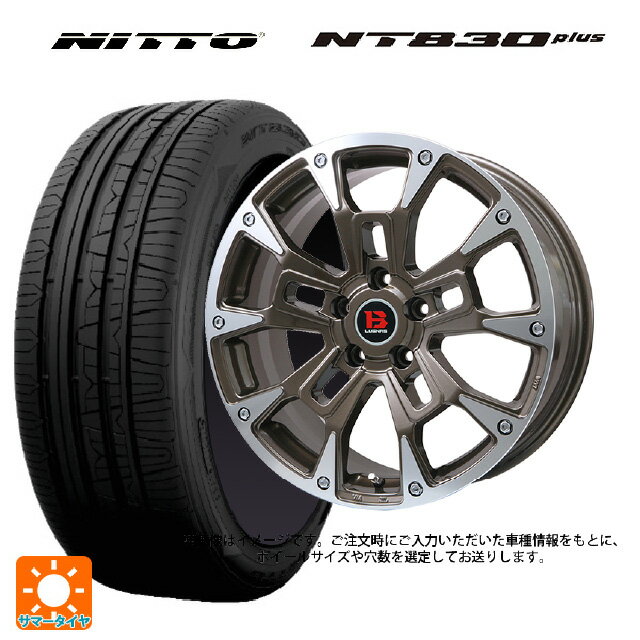 【6/15〜16限定 全品P5倍＆クーポン】165/55R15 75V ニットー NT830 プラス ビックウェイ ビーラグナス ビーアールディー ブロンズポリッシュ 15-4.5J 国産車用 サマータイヤホイール4本セット