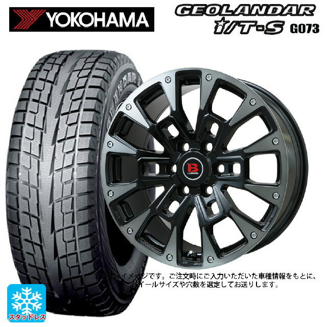 【6/15〜16限定 全品P5倍＆クーポン】215/65R16 98Q ヨコハマ ジオランダー ITS G073 正規品 ビックウェイ ビーラグナス ビーアールディー ブラックポリッシュ/ブラッククリア 16-6.5J 国産車用 スタッドレスタイヤホイール4本セット