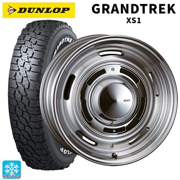 スズキ ジムニーノマド(JC74W)用 215/70R16 100/97N ダンロップ グラントレックXS1 ホワイトレター クリムソン ディーン クロスカントリー バーニッシュグレー 新品スタッドレスタイヤホイール 4本セット