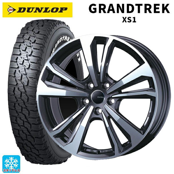 プジョー 3008(P8系)用 215/70R16 100/97N ダンロップ グラントレックXS1 ホワイトレター # ティーエーエス スマートライン 365 ガンメタリックポリッシュ 新品スタッドレスタイヤホイール 4本セット