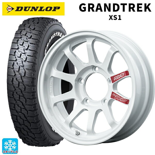 スズキ ジムニー(64系)用 215/70R16 100/97N ダンロップ グラントレックXS1 ホワイトレター # レイズ A LAP J プロ DW 新品スタッドレスタイヤホイール 4本セット