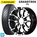 スズキ ジムニーシエラ(74系)用 215/70R16 100/97N ダンロップ グラントレックXS1 ホワイトレター # エムアイディー ナイトロパワー M26 クロスファング ブラックメタリック/ミラーカット 新品スタッドレスタイヤホイール 4本セット