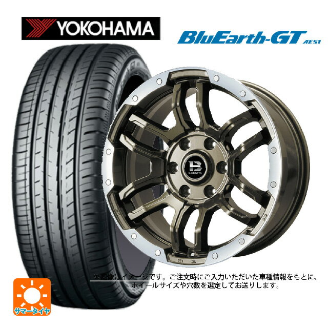 【6/22 20時〜 全品P5倍＆クーポン】215/60R16 95H ヨコハマ ブルーアースGT AE51 ビックウェイ ビーラグナス エフアールディー ブロンズリムポリッシュ 16-6.5J 国産車用 サマータイヤホイール4本セット