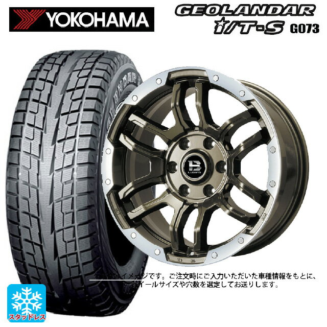 【6/11 1:59迄 全品ポイント5倍】215/60R17 96Q ヨコハマ ジオランダー ITS G073 正規品 ビックウェイ ビーラグナス エフアールディー ブロンズリムポリッシュ 17-7J 国産車用 スタッドレスタイヤホイール4本セット