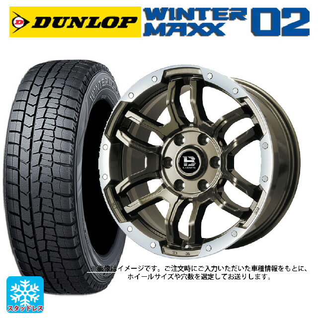 【6/20限定 全品P5倍＆クーポン】215/65R16 98Q ダンロップ ウィンターマックス 02(WM02) ビックウェイ ビーラグナス エフアールディー ブロンズリムポリッシュ 16-6.5J 国産車用 スタッドレスタイヤホイール4本セット