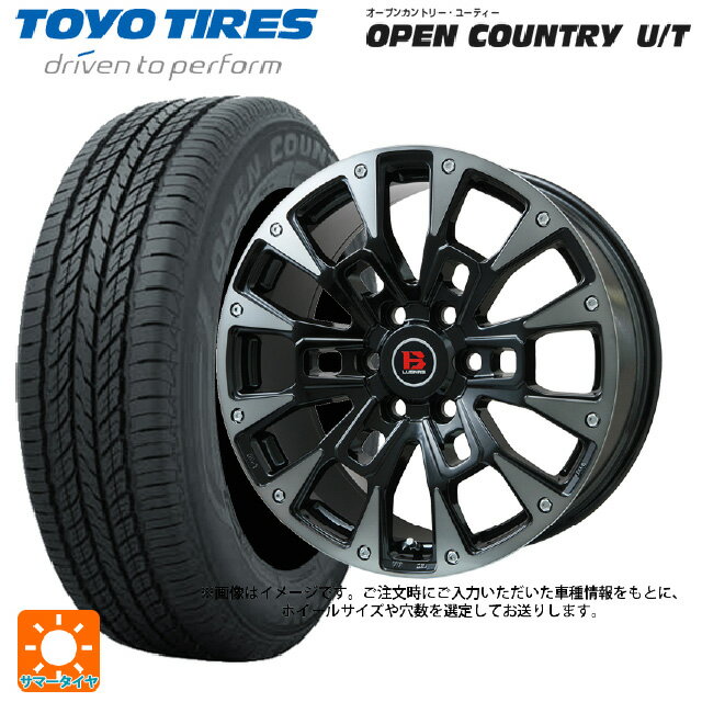 【6/22 20時〜 全品P5倍＆クーポン】215/65R16 98H トーヨー オープンカントリー UT ビックウェイ ビーラグナス ビーアールディー ブラックポリッシュ/ブラッククリア 16-6.5J 国産車用 サマータイヤホイール4本セット
