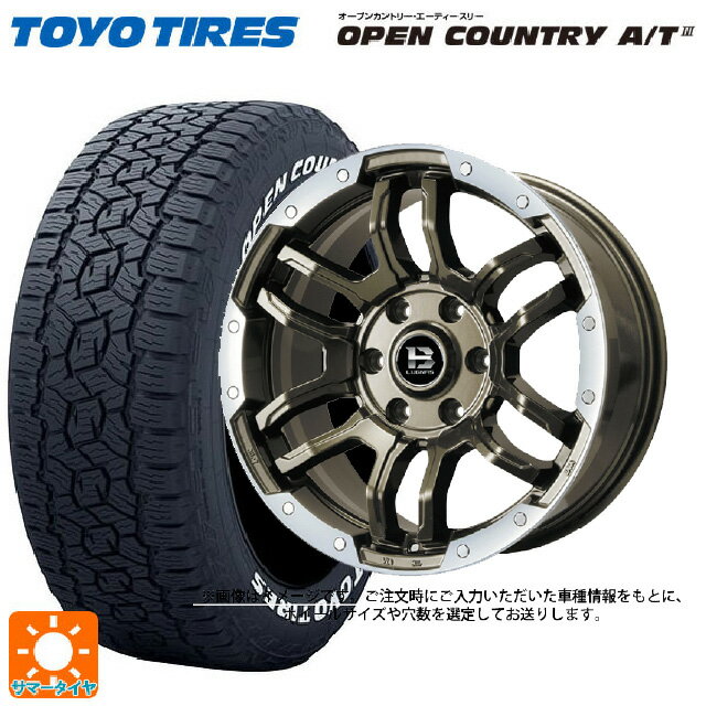 【6/20限定 全品P5倍＆クーポン】215/70R16 100T トーヨー オープンカントリー AT3 ホワイトレター ビックウェイ ビーラグナス エフアールディー ブロンズリムポリッシュ 16-6.5J 国産車用 サマータイヤホイール4本セット