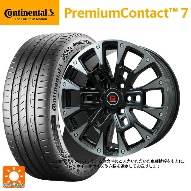 【6/22 20時〜 全品P5倍＆クーポン】245/40R18 97Y XL コンチネンタル プレミアムコンタクト 7 正規品 ビックウェイ ビーラグナス ビーアールディー ブラックポリッシュ/ブラッククリア 18-7.5J 国産車用 サマータイヤホイール4本セット