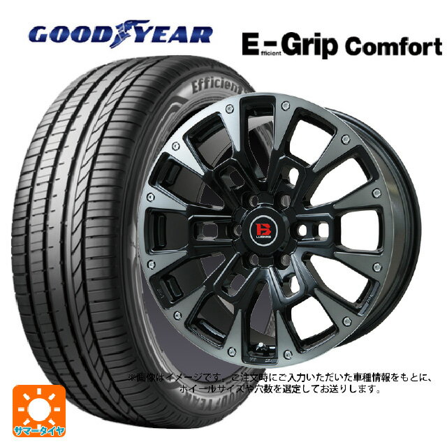 【6/22 20時〜 全品P5倍＆クーポン】165/50R15 73V グッドイヤー エフィシェントグリップ コンフォート ビックウェイ ビーラグナス ビーアールディー ブラックポリッシュ/ブラッククリア 15-4.5J 国産車用 サマータイヤホイール4本セット
