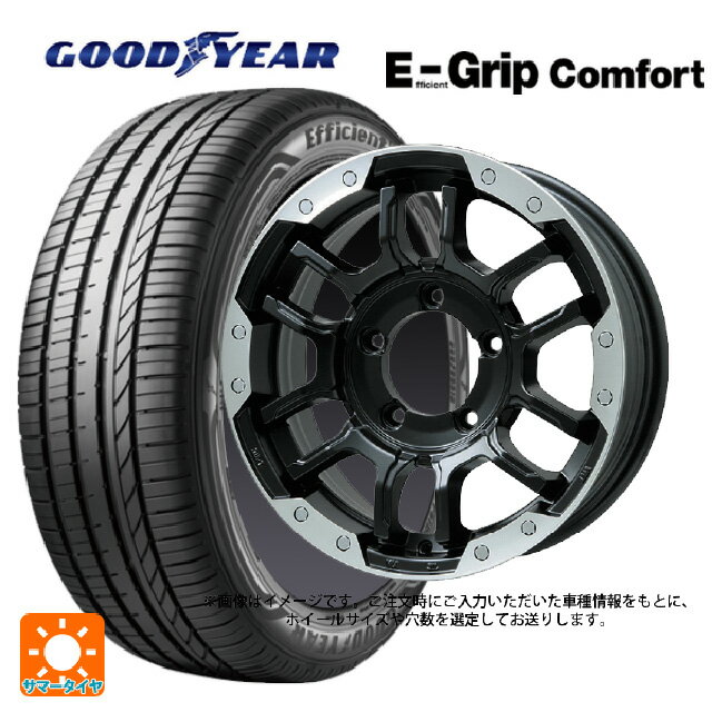 【6/22 20時〜 全品P5倍＆クーポン】205/60R16 92H グッドイヤー エフィシェントグリップ コンフォート ビックウェイ ビーラグナス エフアールディー マットブラック/ブラッククリア 16-6.5J 国産車用 サマータイヤホイール4本セット